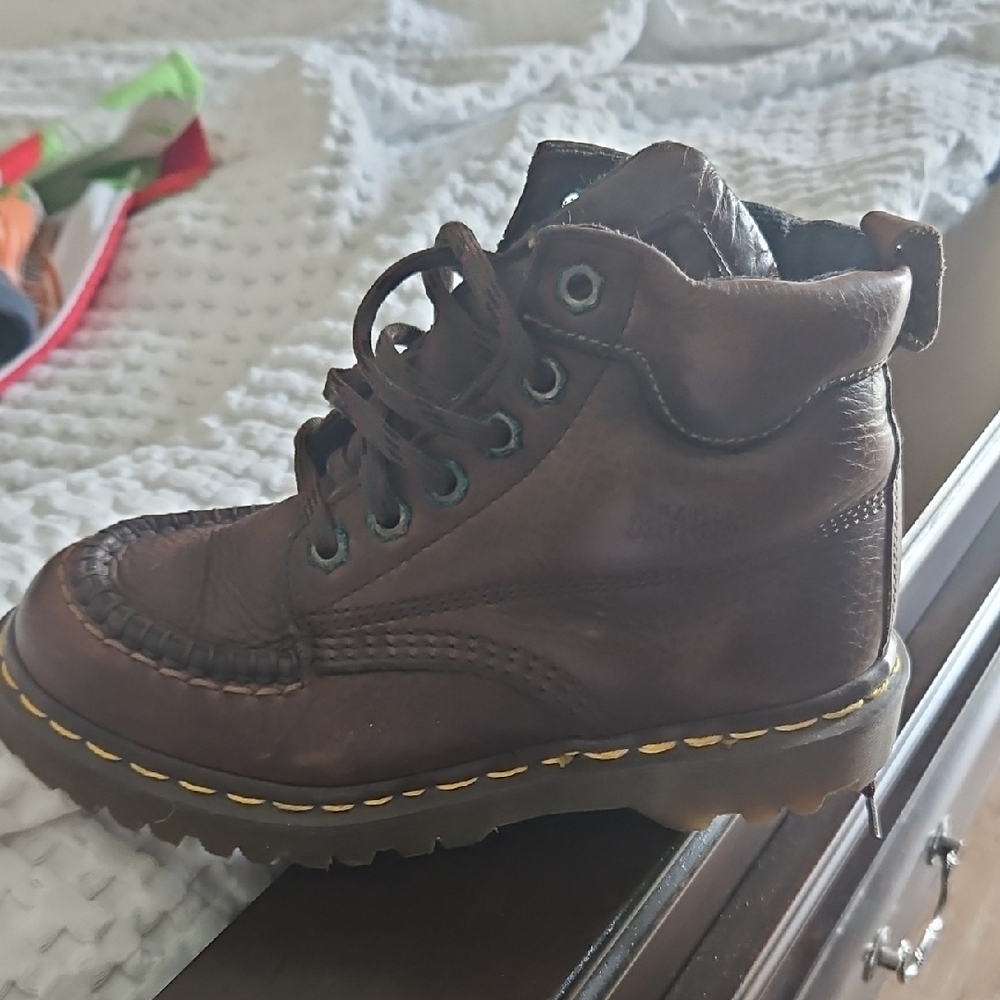 Dr. Martens Brown Ankle Boots Rugged